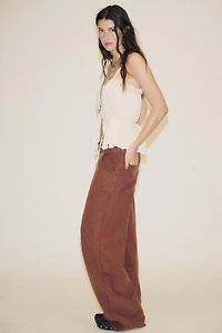 FLOWY BELTED PANTS