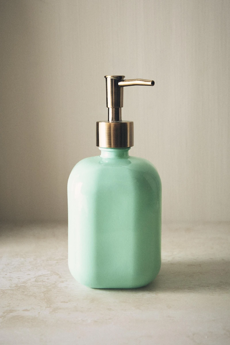JADE GLASS SOAP DISPENSER