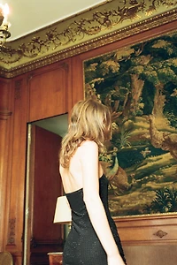 SPARKLY STRAPLESS DRESS