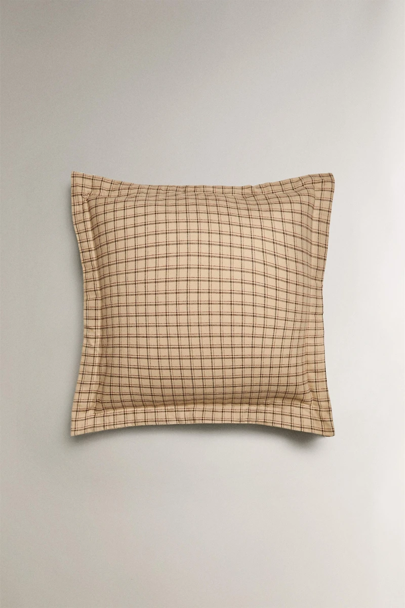 CHECK FLANNEL PILLOWCASE