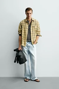 RELAXED FIT PLAID SHIRT