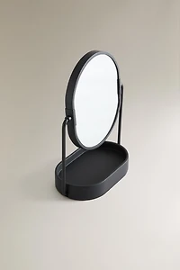 BLACK RESIN VANITY MIRROR
