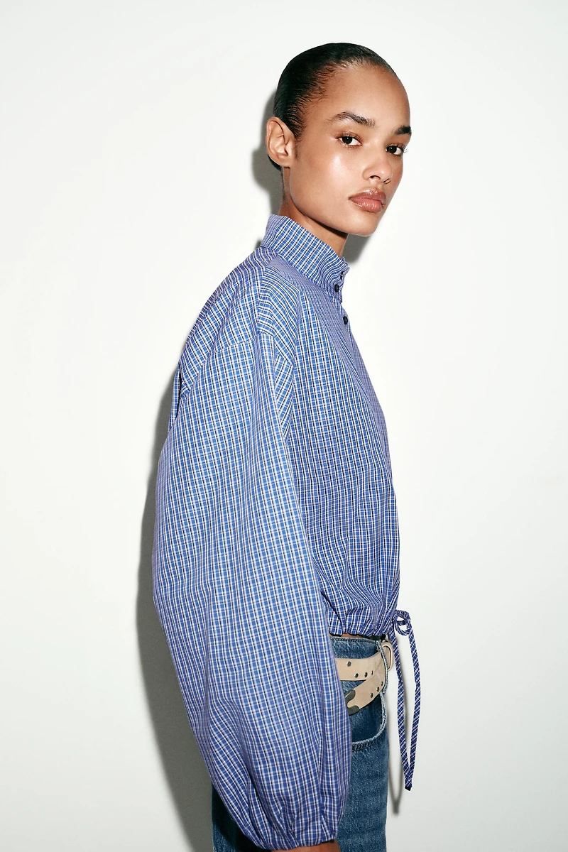 PLAID BALLOON SHIRT