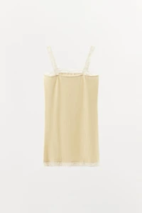 POINTELLE LACE MINI DRESS