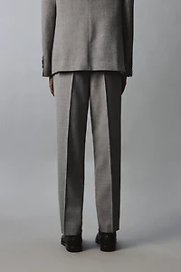 SLIM FIT STRUCTURED SUIT PANTS
