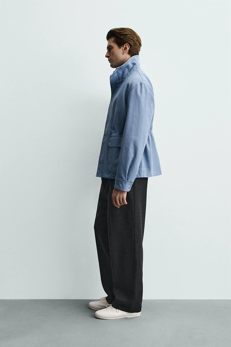 BLOUSON REGULAR FIT COTON LAVÉ