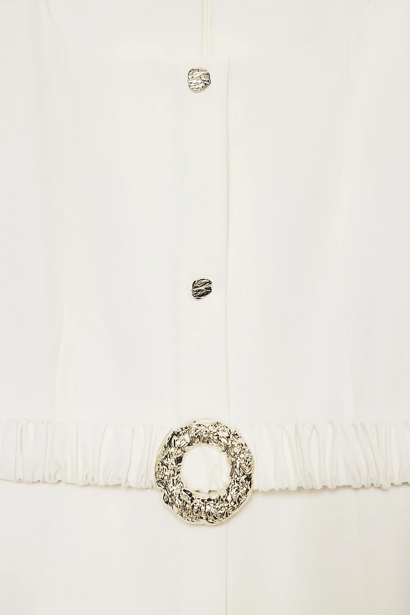 MIDI BELTED DRESS