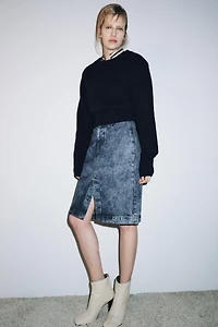 ZW COLLECTION DENIM MIDI SKIRT