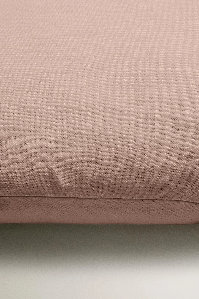 HOUSSE DE COUSSIN LIN DÉLAVÉ