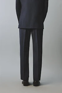 REGULAR FIT 100% WOOL SUIT PANTS
