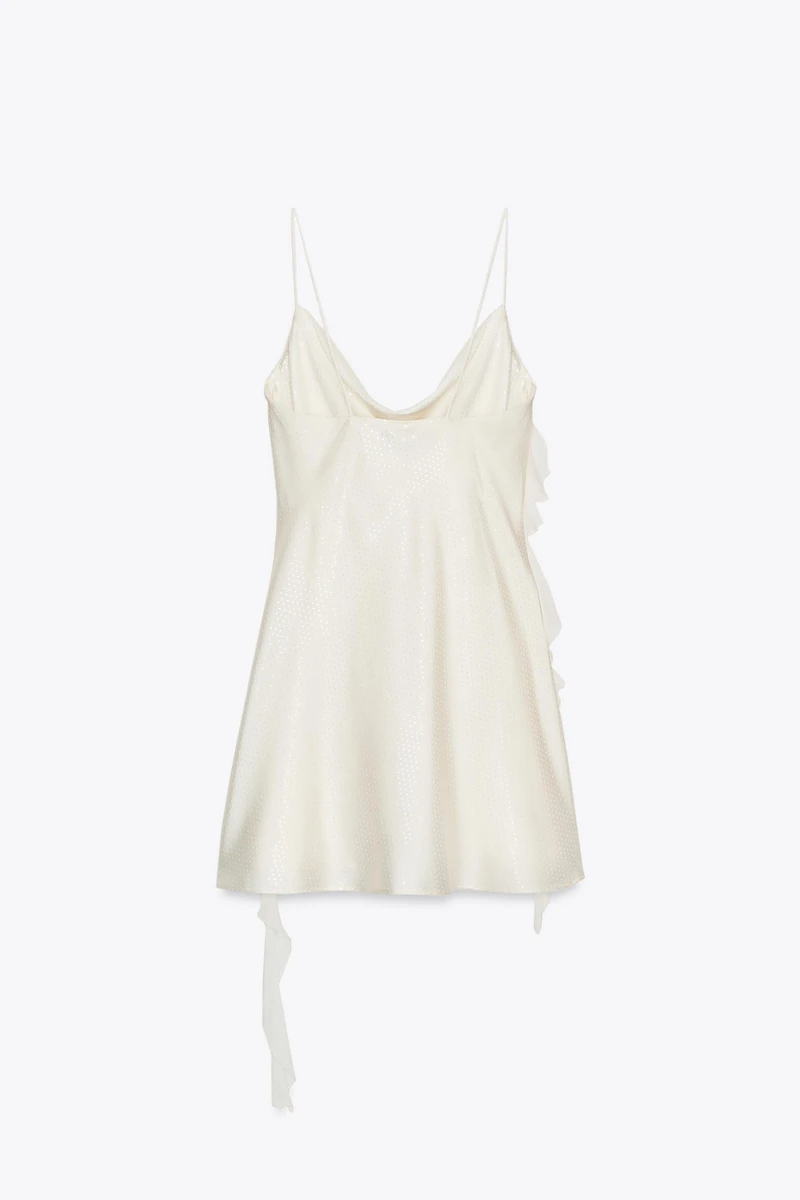 SPARKLY RUFFLED SHORT DRESS