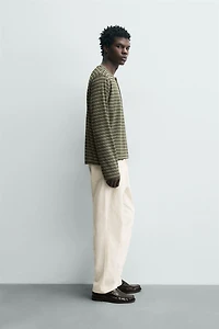 STRIPED HENLEY T-SHIRT