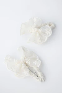 PACK OF TWO ORGANZA BUTTERFLY CLIPS