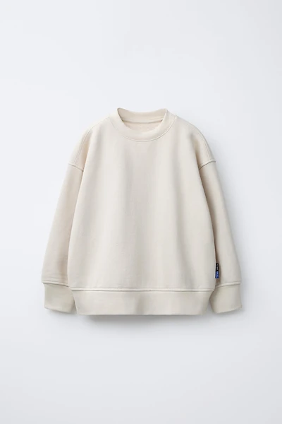 BASIC TEXT AND LABEL SWEATSHIRT