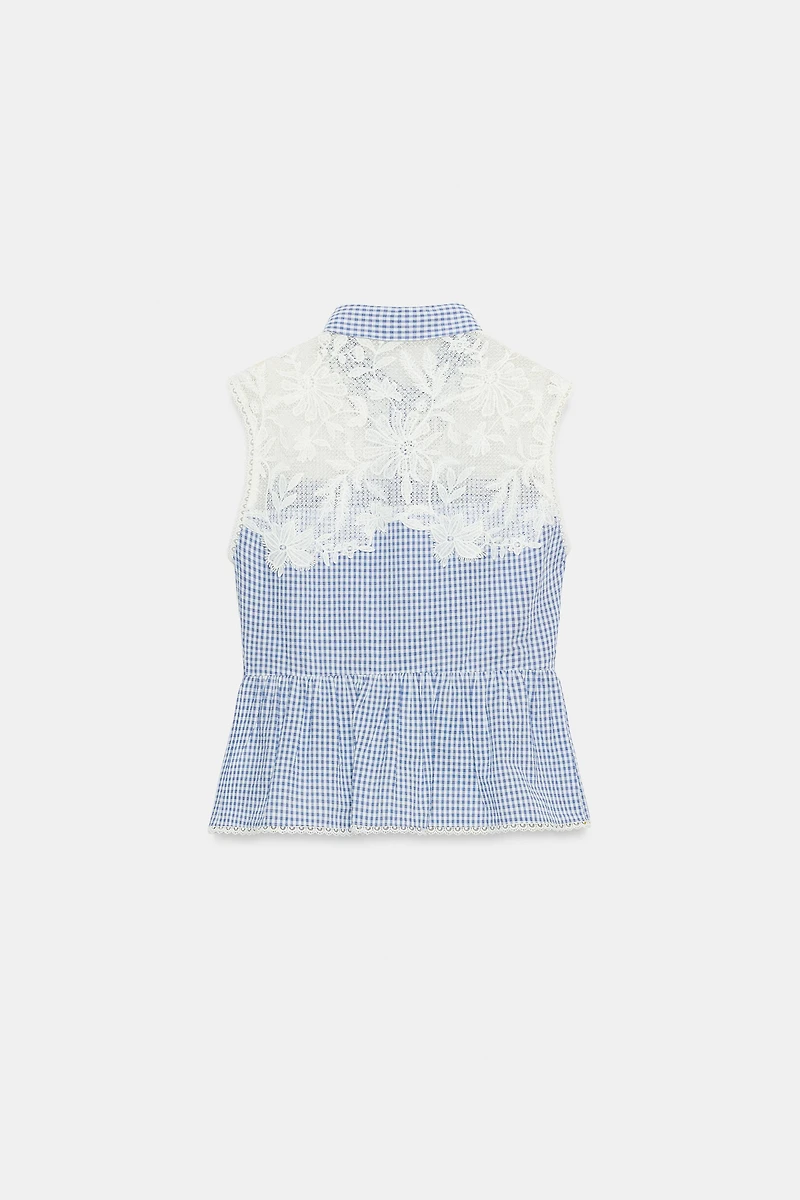 BLOUSE BIMATIÈRE À CARREAUX VICHY