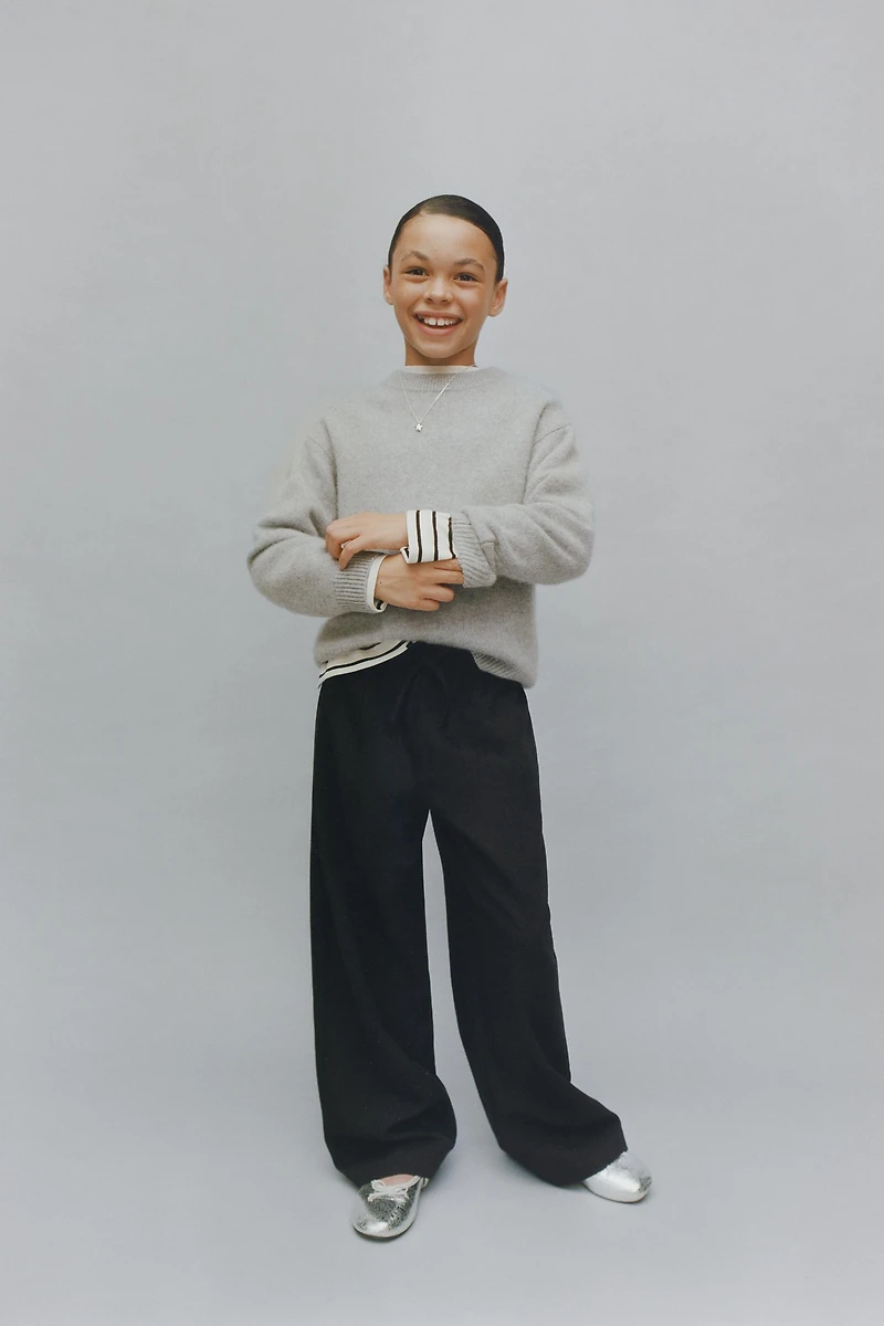 RHINESTONE WIDE LEG PANTS