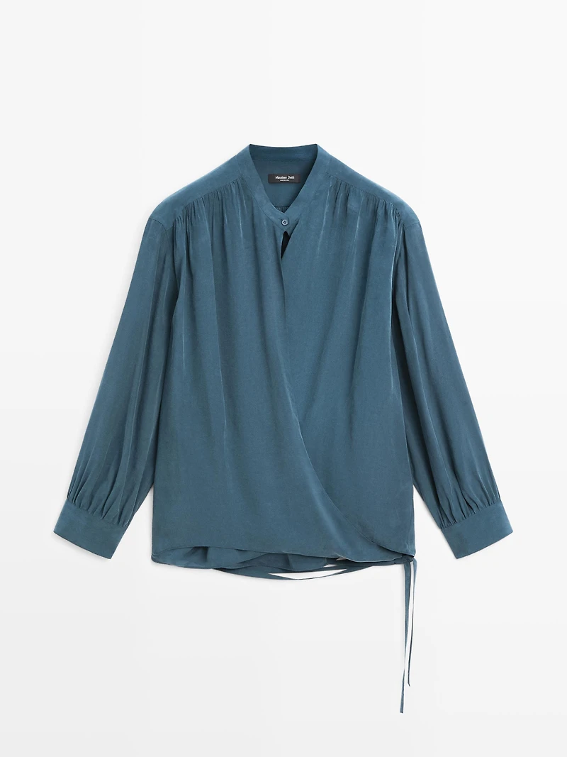 Blouse fluide cache-cœur