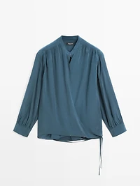 Blouse fluide cache-cœur