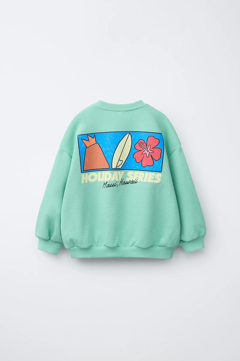 SURF PRINT SWEATSHIRT