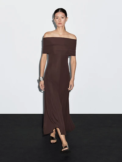 Long strapless dress