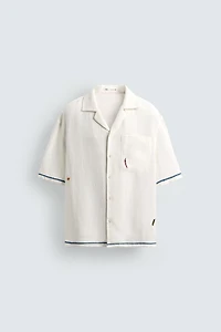 CONTRAST EMBROIDERED VISCOSE