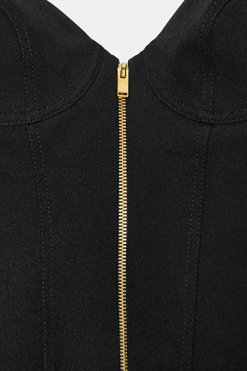 ZIPPER CORSET TOP