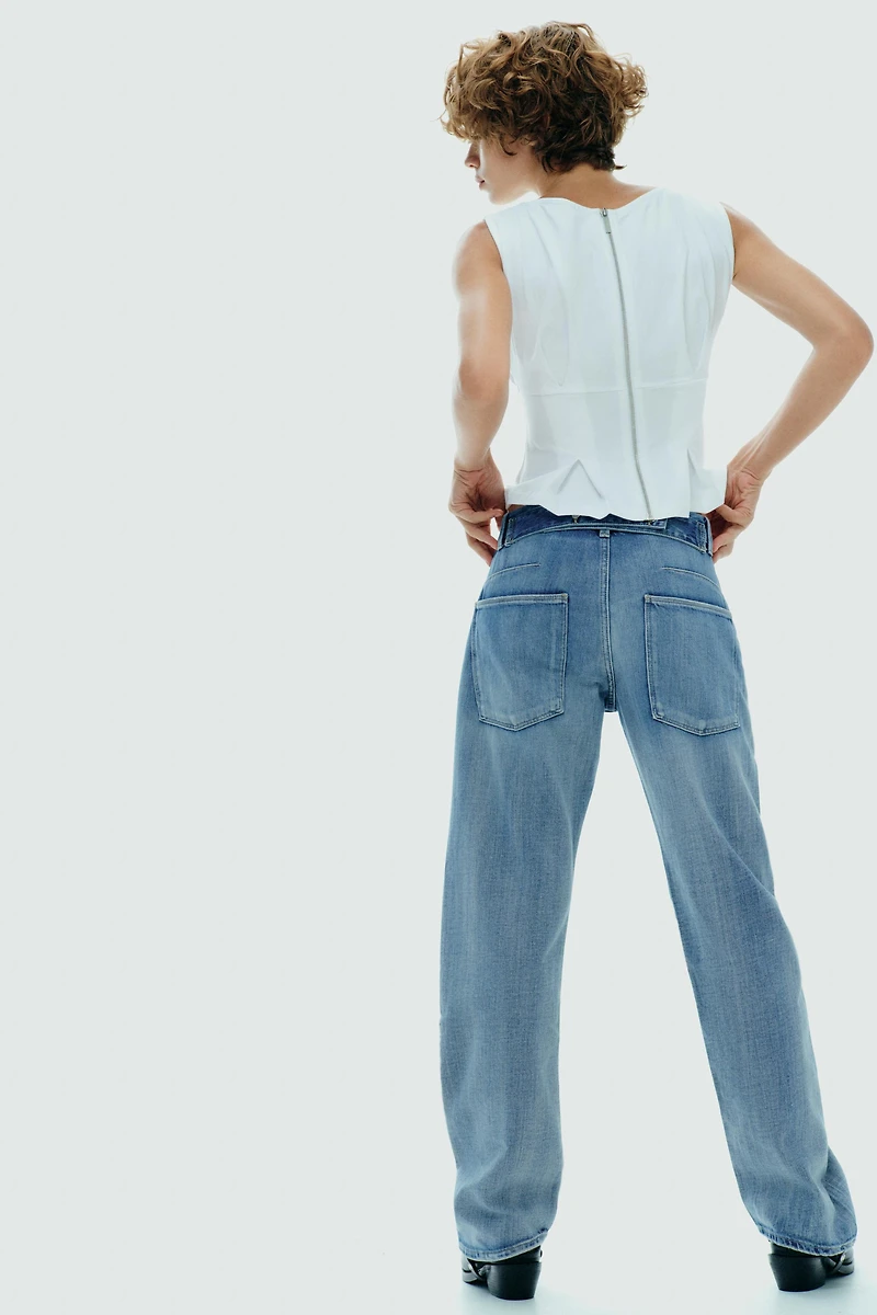 PLEATED ZIP TOP