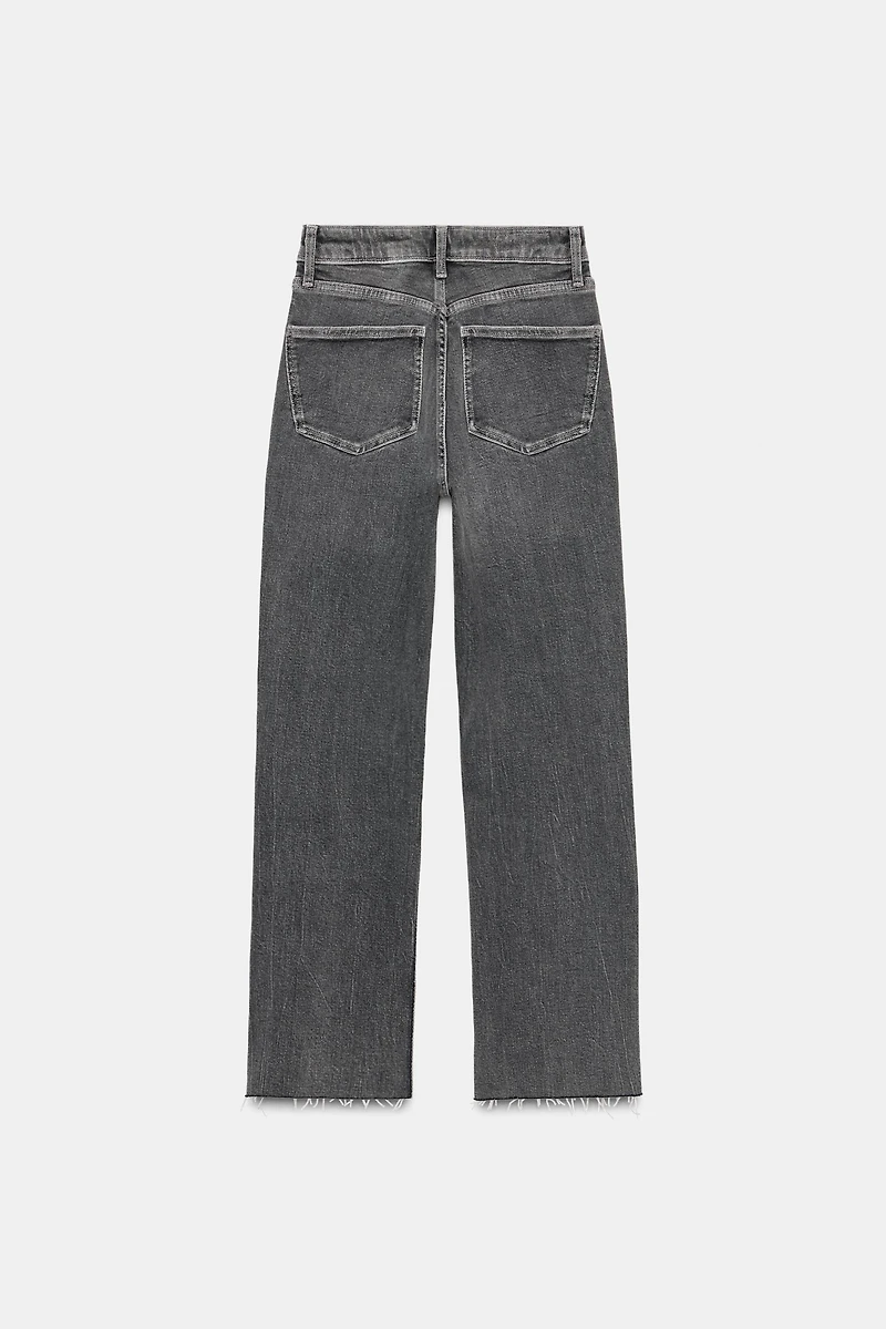 TRF HIGH-WAISTED CROPPED FLARE JEANS