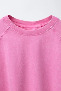 HEAVY WEIGHT T-SHIRT AND WASHED EFFECT RIB FLARE LEGGINGS SET