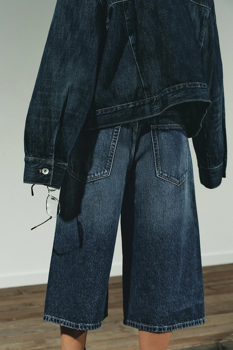 TRF MID-RISE DENIM JORTS SHORTS