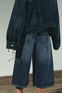 TRF MID-RISE DENIM JORTS SHORTS