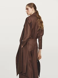 Pantalon à pinces 100 % laine