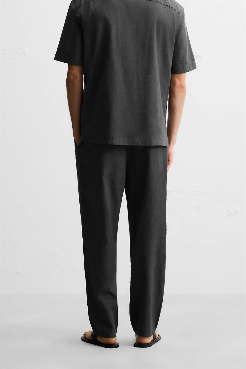 COTTON LINEN PANTS