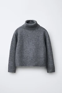 PLAIN KNIT TURTLENECK SWEATER