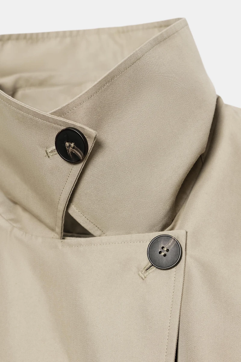 SHORT DOUBLE-BREASTED TRENCH JACKET
