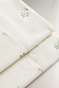 DRAP DE DESSUS IMPRIMÉ FEUILLES