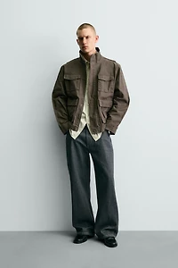 BOXY FIT COTTON CANVAS JACKET