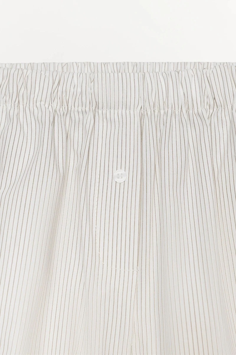 STRIPED POPLIN BERMUDA SHORTS