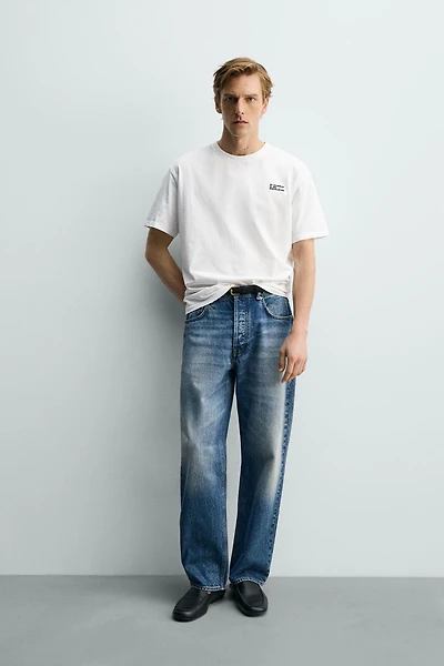 RELAXED FIT TEXT PATCH T-SHIRT