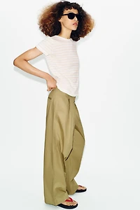 LINEN BLEND SHORT SLEEVE T-SHIRT