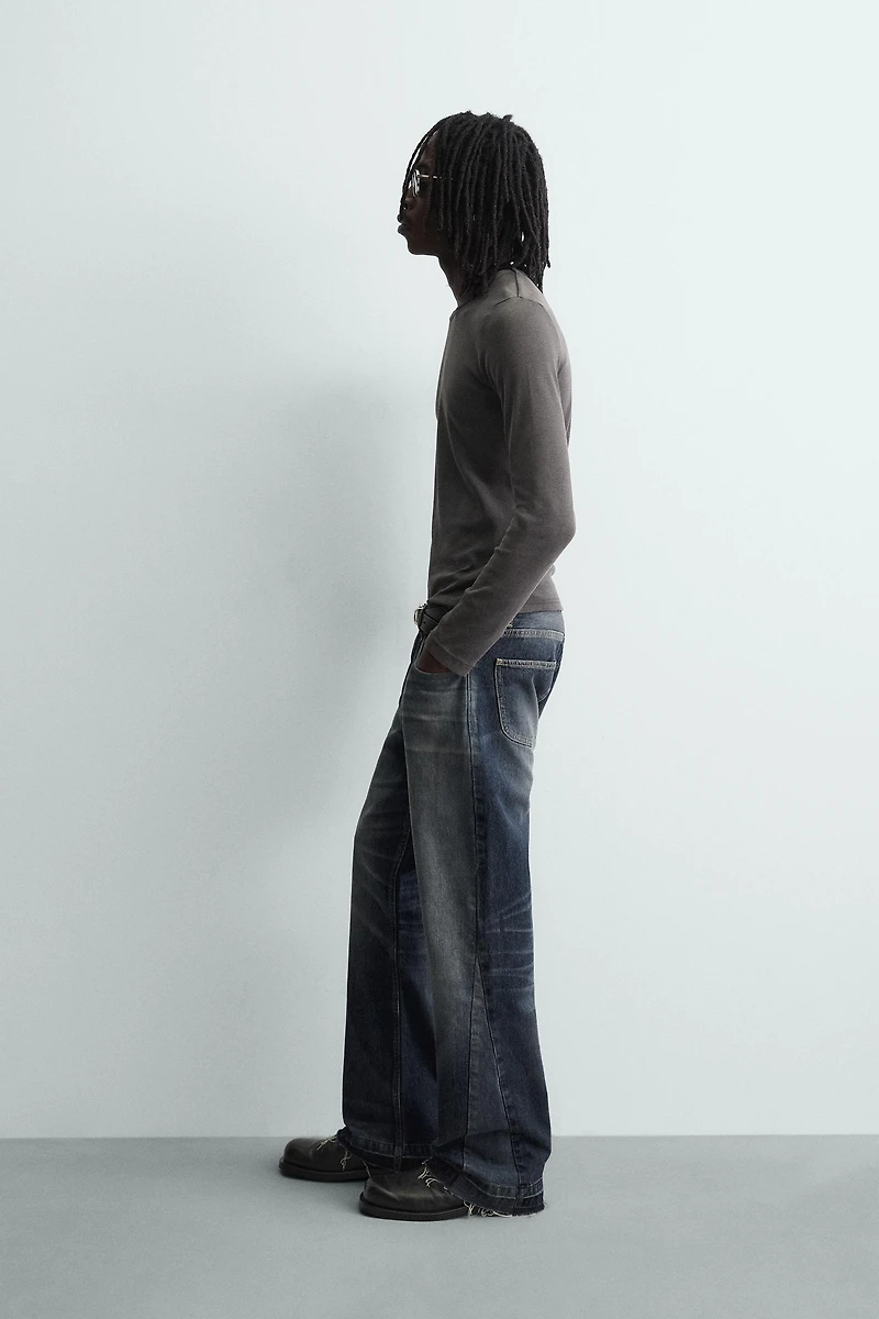 STRUCTURED FLARE FIT JEANS