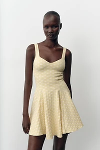 ROBE JACQUARD SKATER STRETCH