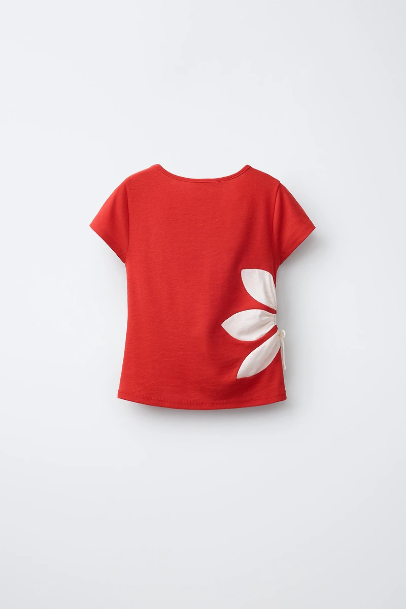 CUT OUT FLORAL T-SHIRT