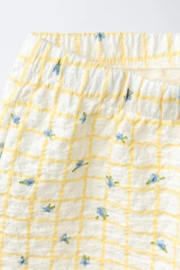 PLAID AND FLORAL SHORTS