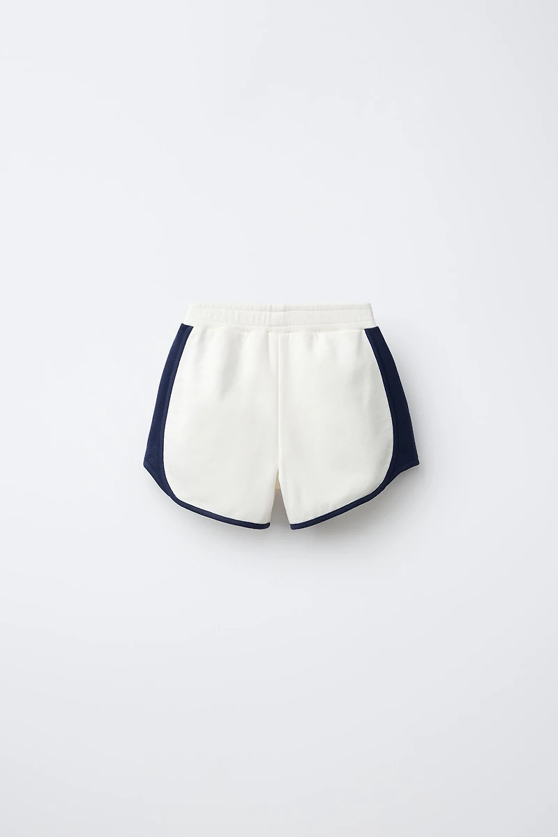 CONTRAST TEXT SHORTS