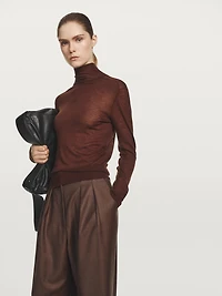 100% wool knit mock turtleneck sweater - STUDIO