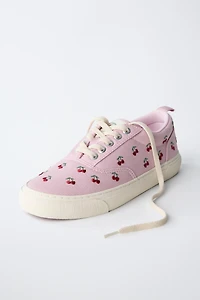 EMBROIDERED COTTON SNEAKERS