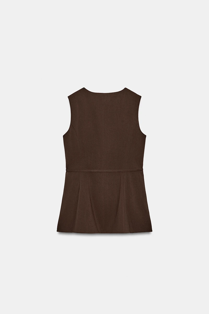 BELTED WRAP VEST
