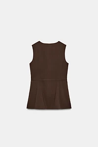 BELTED WRAP VEST