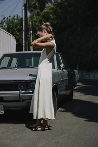TEXTURED MAXI DRESS